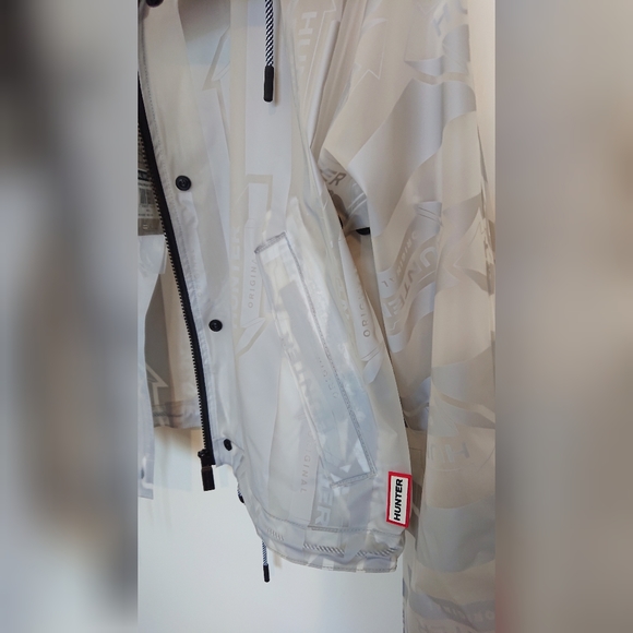 HUNTER Boots Original Vinyl Crop Rain Jacket sz XS - Picture 9 of 10